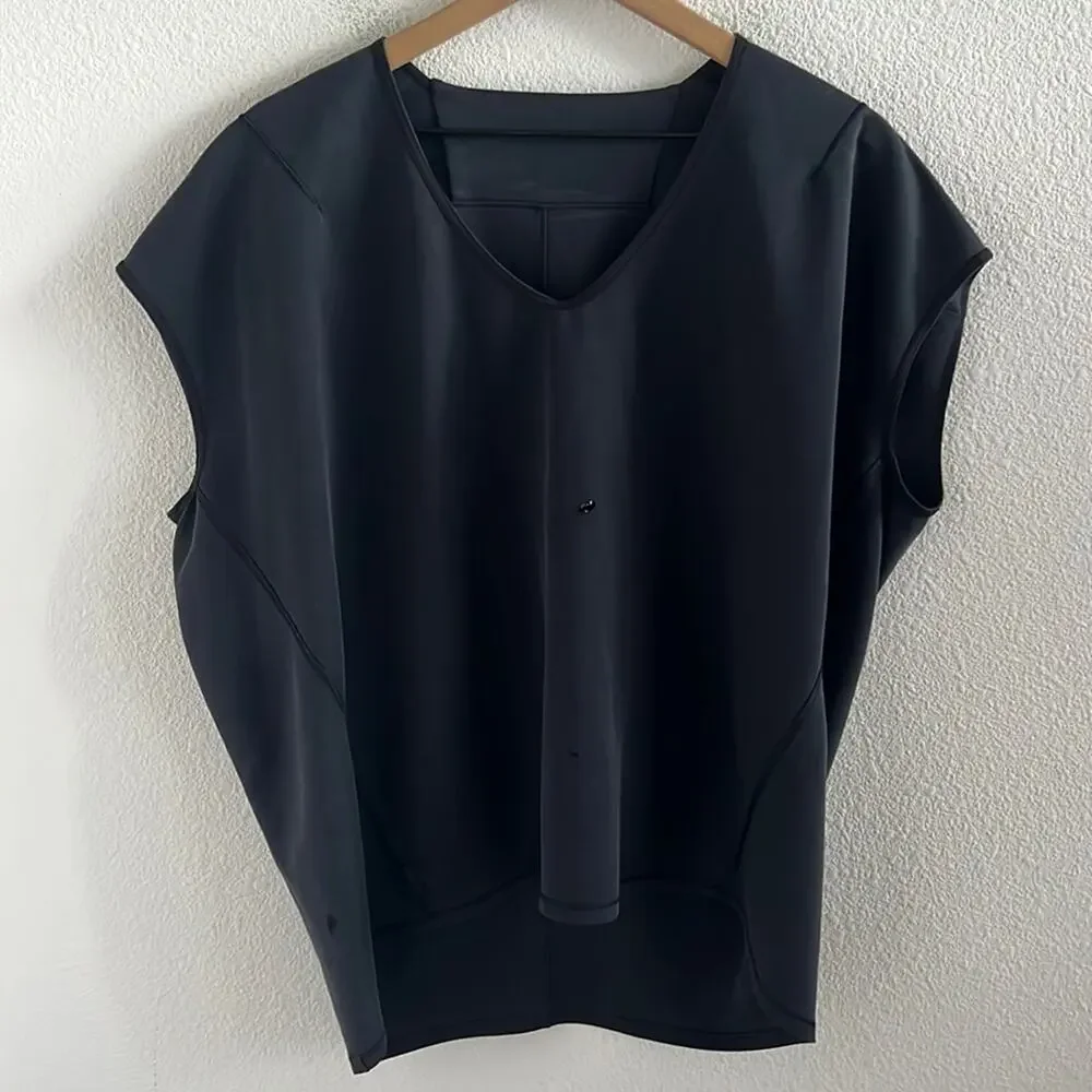 Lululemon Capped Short Sleeve Tee Gray Oversized 8